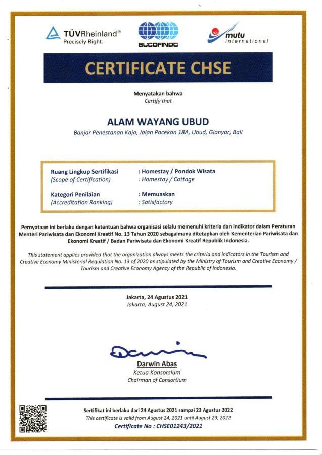 Alam Wayang Ubud - Chse Certified Экстерьер фото